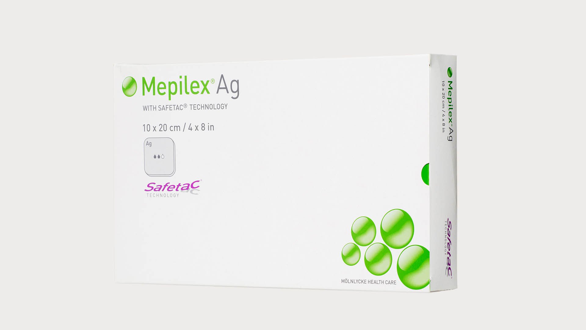 Mepilex Ag Antimicrobial Foam Dressing With Silver And Soft Silicone Molnlycke